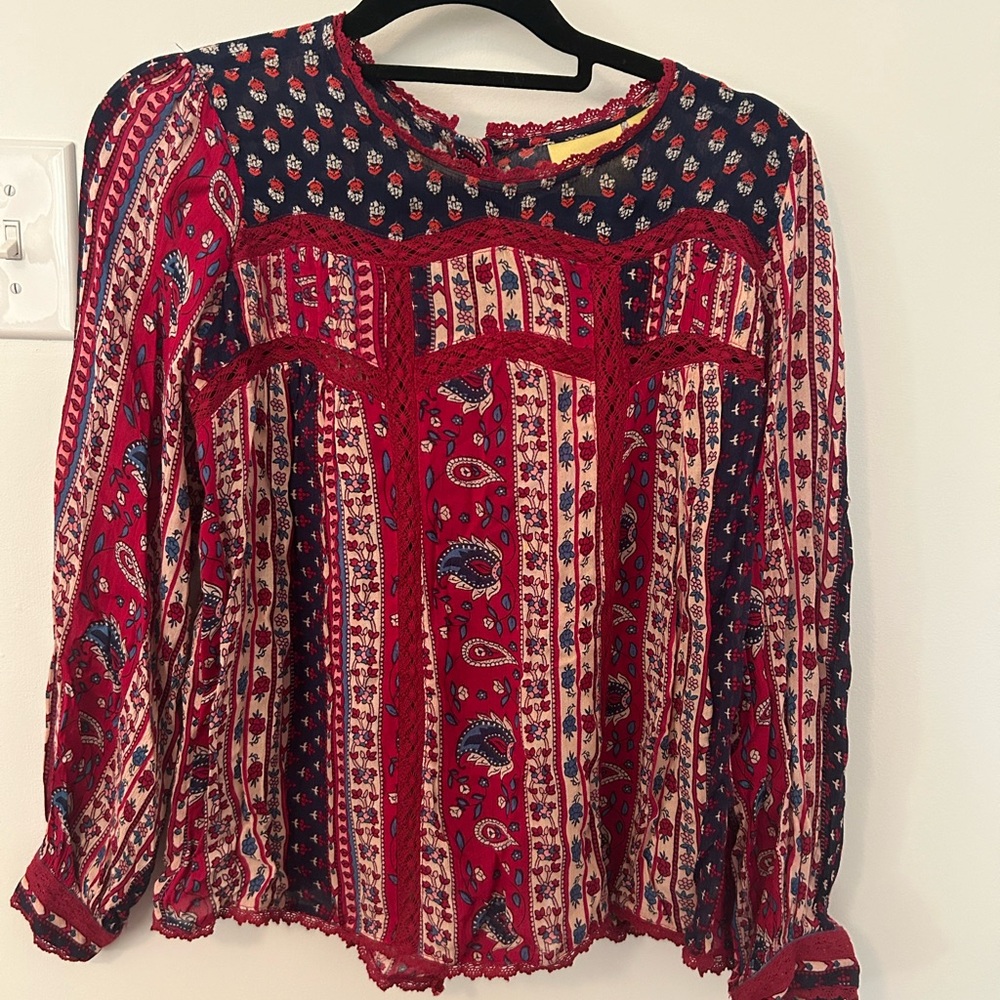 Maeve Button back boho top